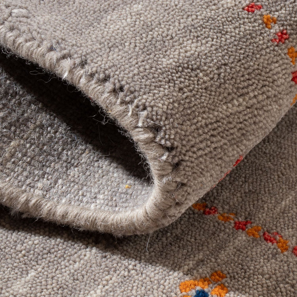 Alfombra Gabbeh - Loribaft Softy - 103 x 62 cm - caramelo