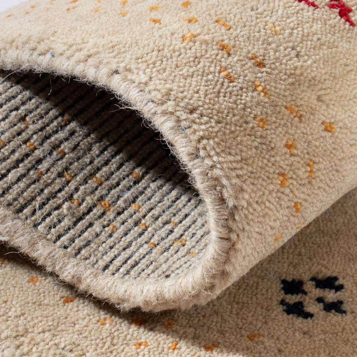 Alfombra Gabbeh - Loribaft Softy - 90 x 60 cm - beige