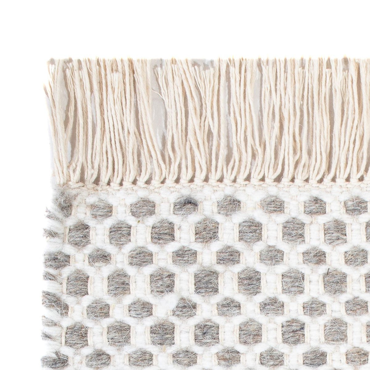 Alfombra de lana cuadrado  - 34 x 30 cm - gris claro