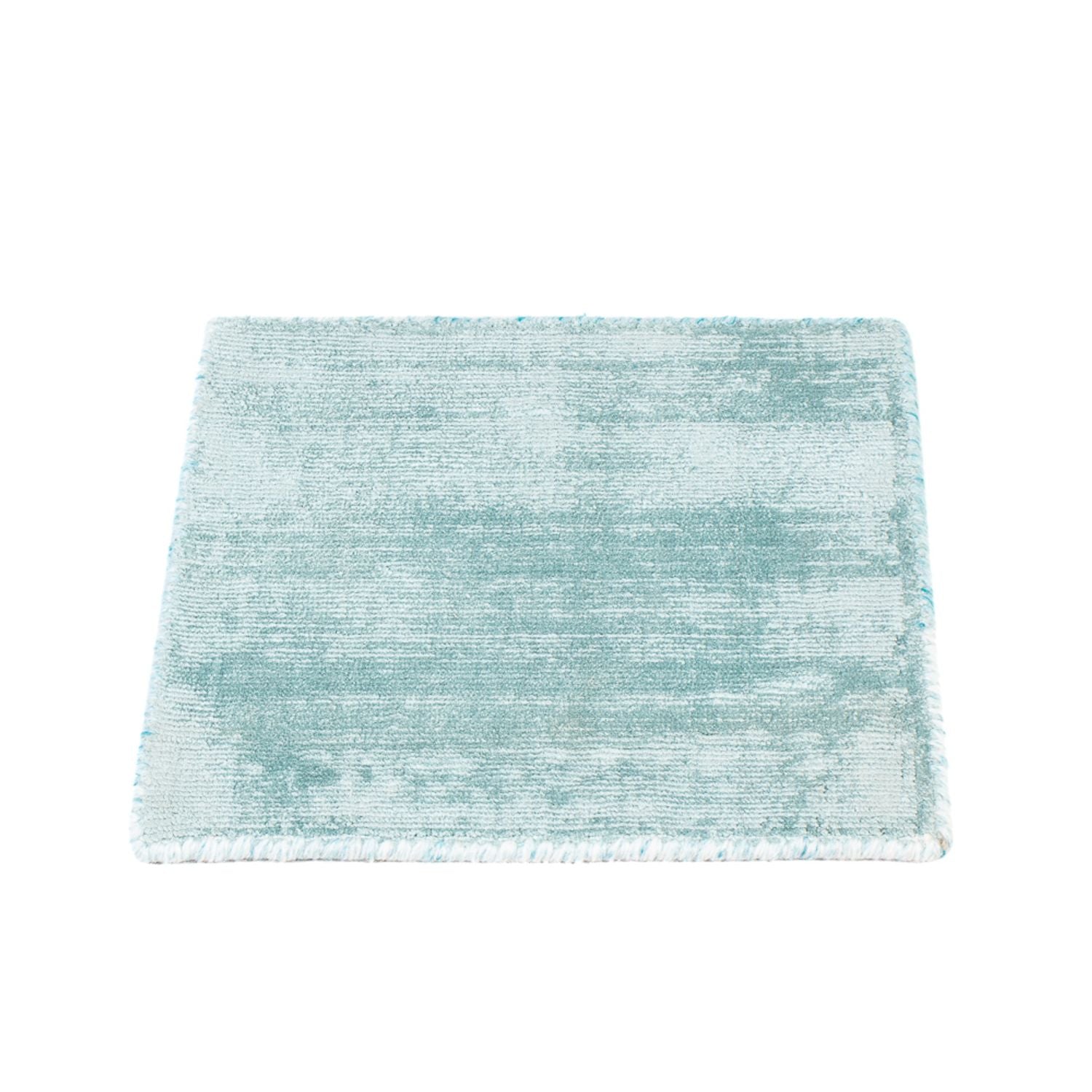 Alfombra de viscosa cuadrado  - 30 x 30 cm - azul claro