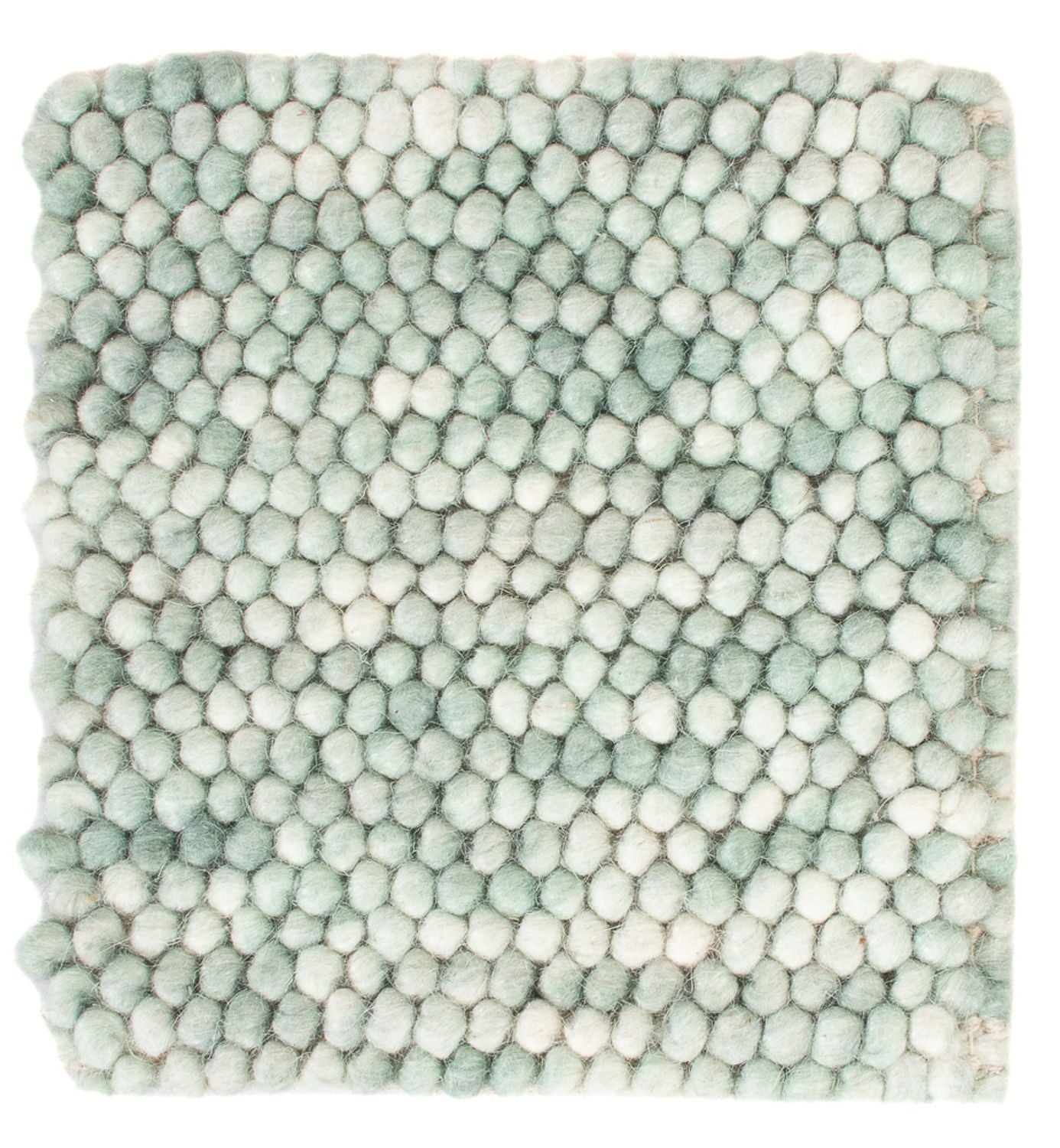 Alfombra de lana cuadrado  - 30 x 30 cm - verde claro