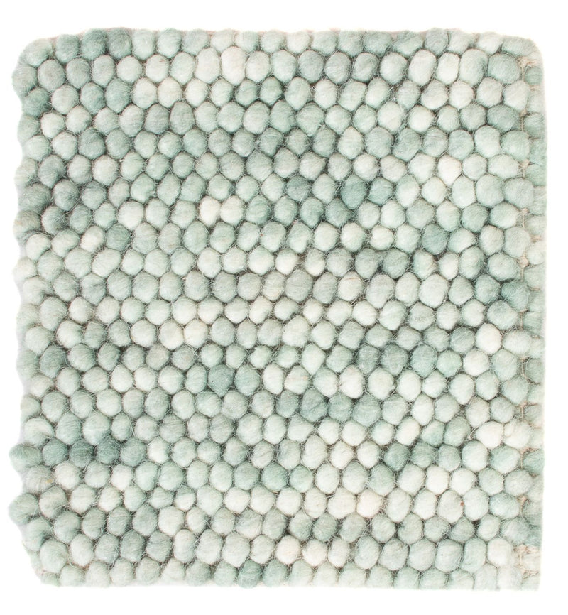 Alfombra de lana cuadrado  - 30 x 30 cm - verde claro
