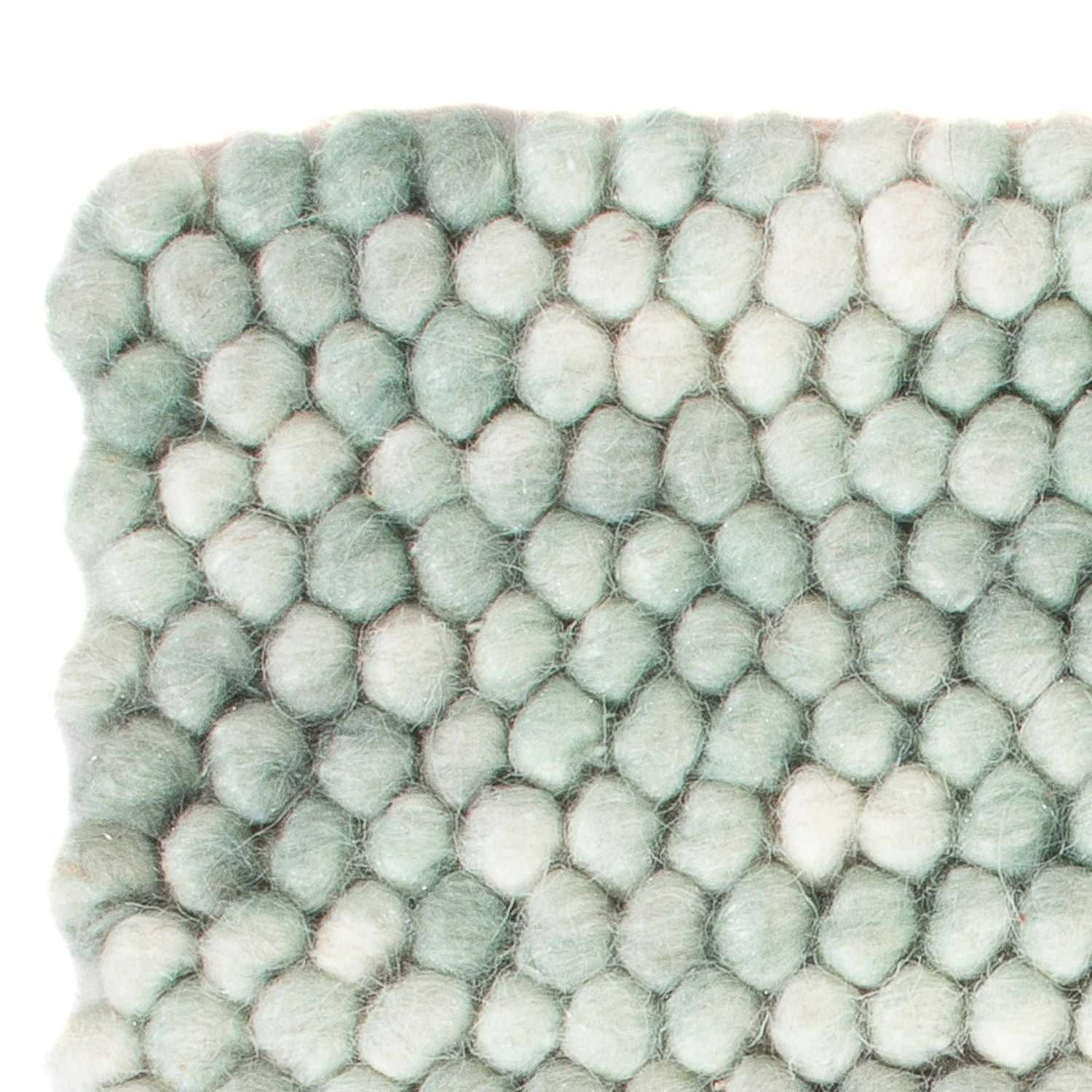 Alfombra de lana cuadrado  - 30 x 30 cm - verde claro