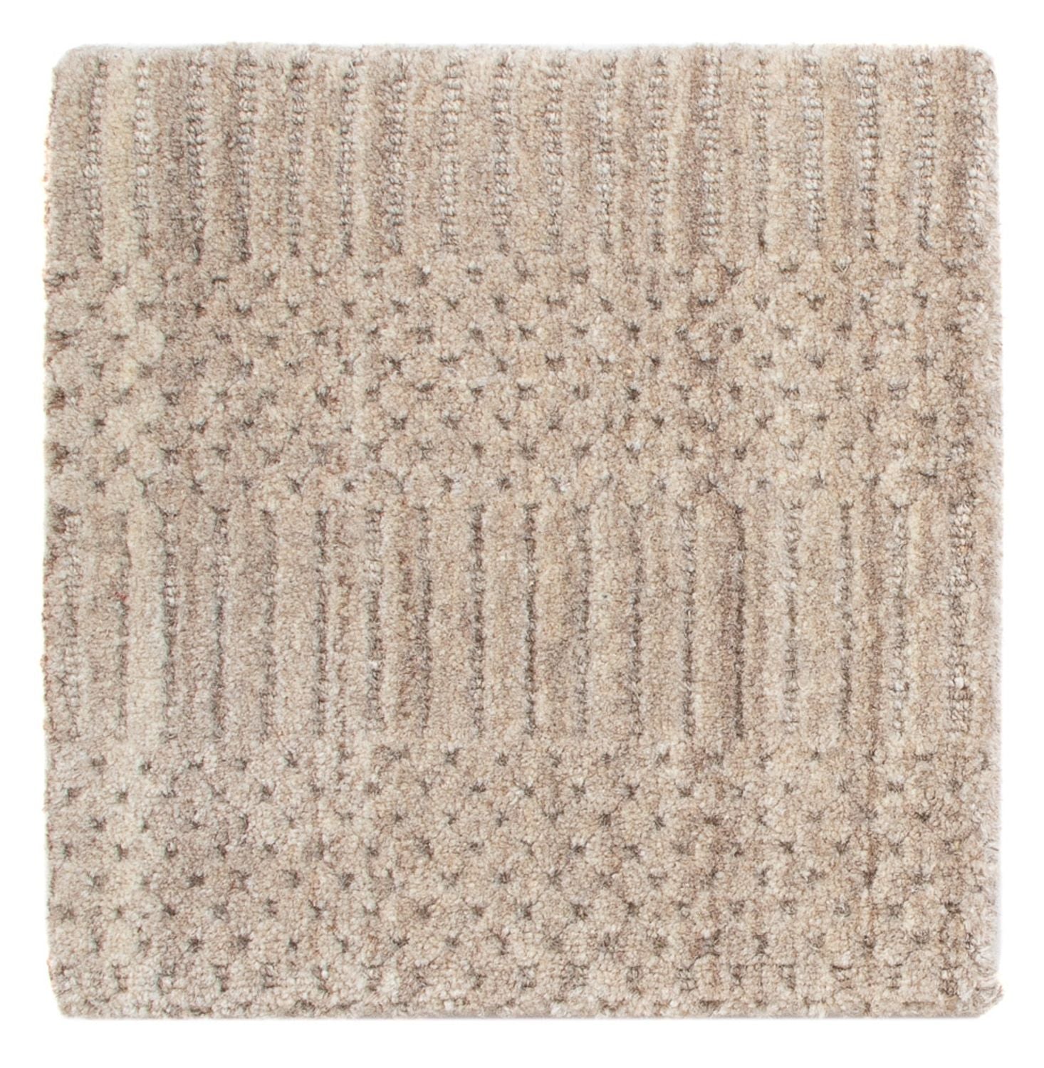 Alfombra de lana cuadrado  - 30 x 30 cm - marrón