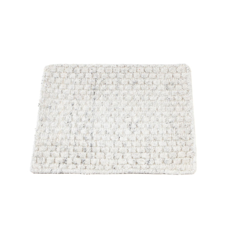 Alfombra de lana cuadrado  - 33 x 30 cm - gris claro