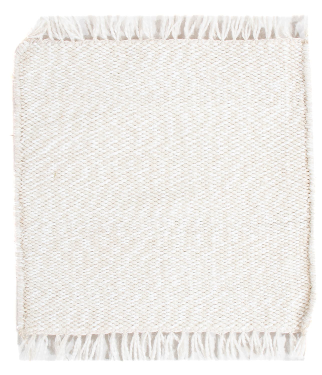 Alfombra de lana cuadrado  - 34 x 31 cm - blanco