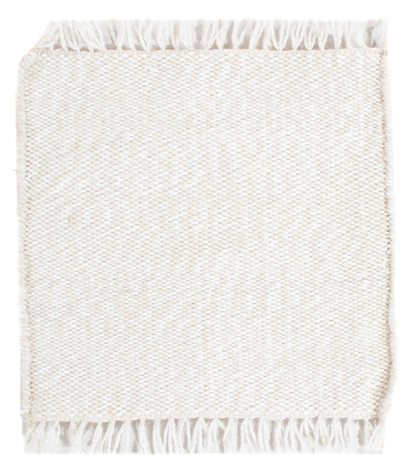 Alfombra de lana cuadrado  - 34 x 31 cm - blanco