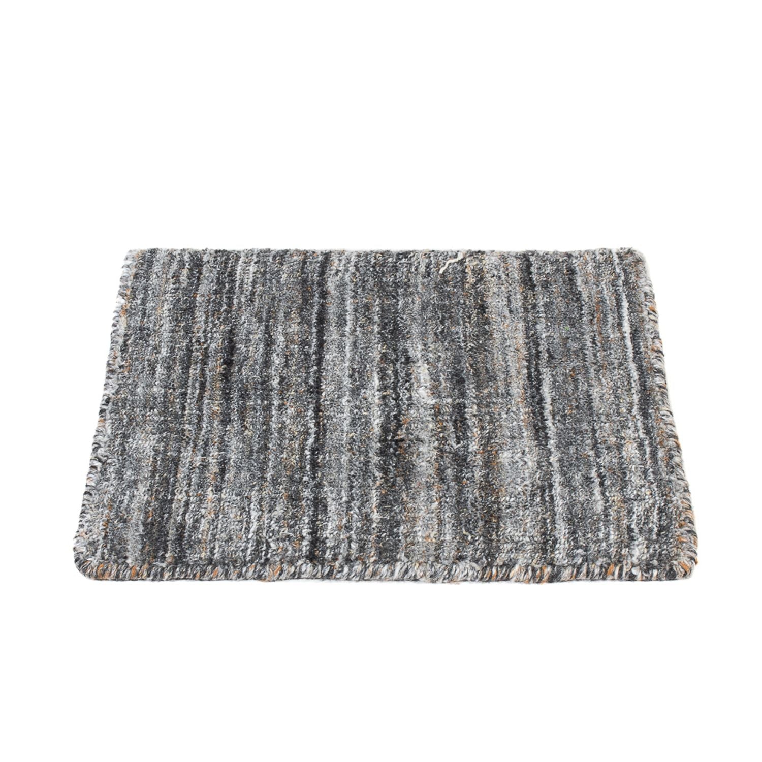 Alfombra de lana cuadrado  - 35 x 30 cm - gris oscuro