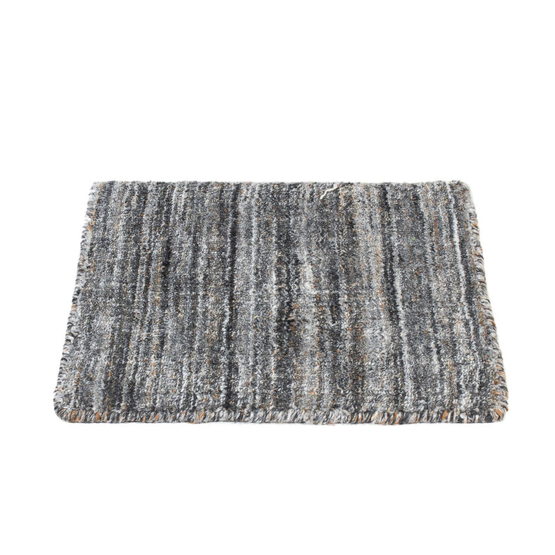 Alfombra de lana cuadrado  - 35 x 30 cm - gris oscuro