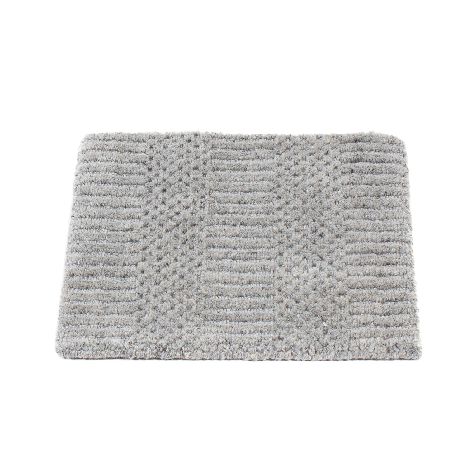 Alfombra de lana cuadrado  - 32 x 32 cm - gris oscuro