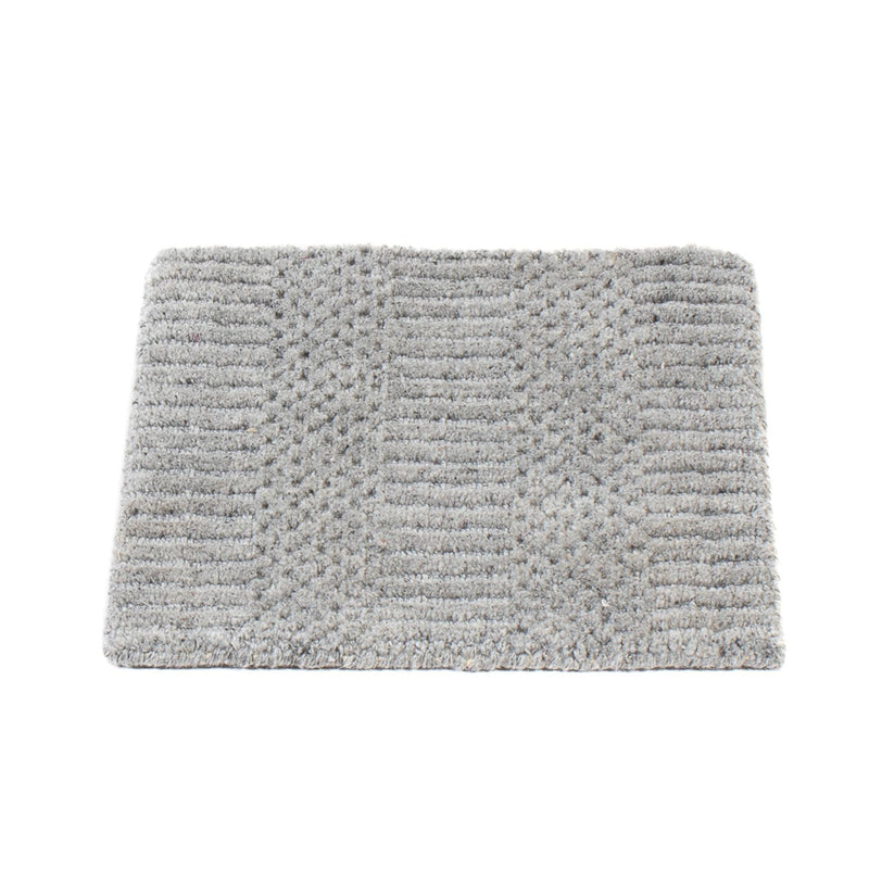 Alfombra de lana cuadrado  - 32 x 32 cm - gris oscuro