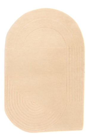 Alfombra de lana - 92 x 60 cm - beige