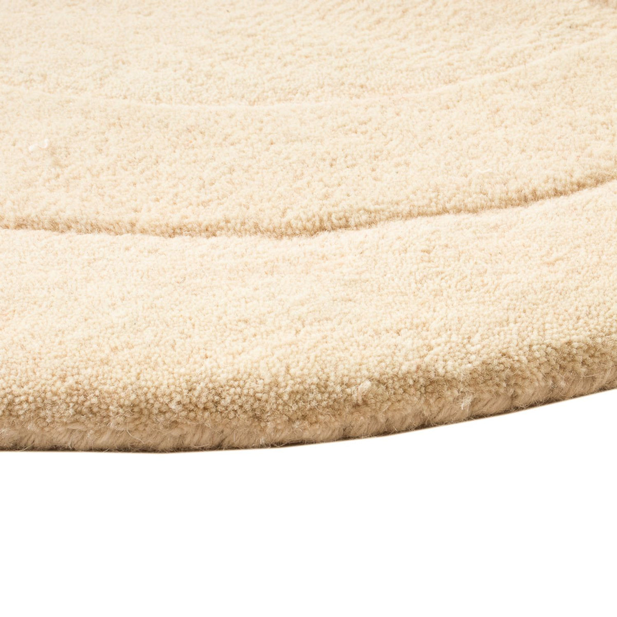 Alfombra de lana - 92 x 60 cm - beige