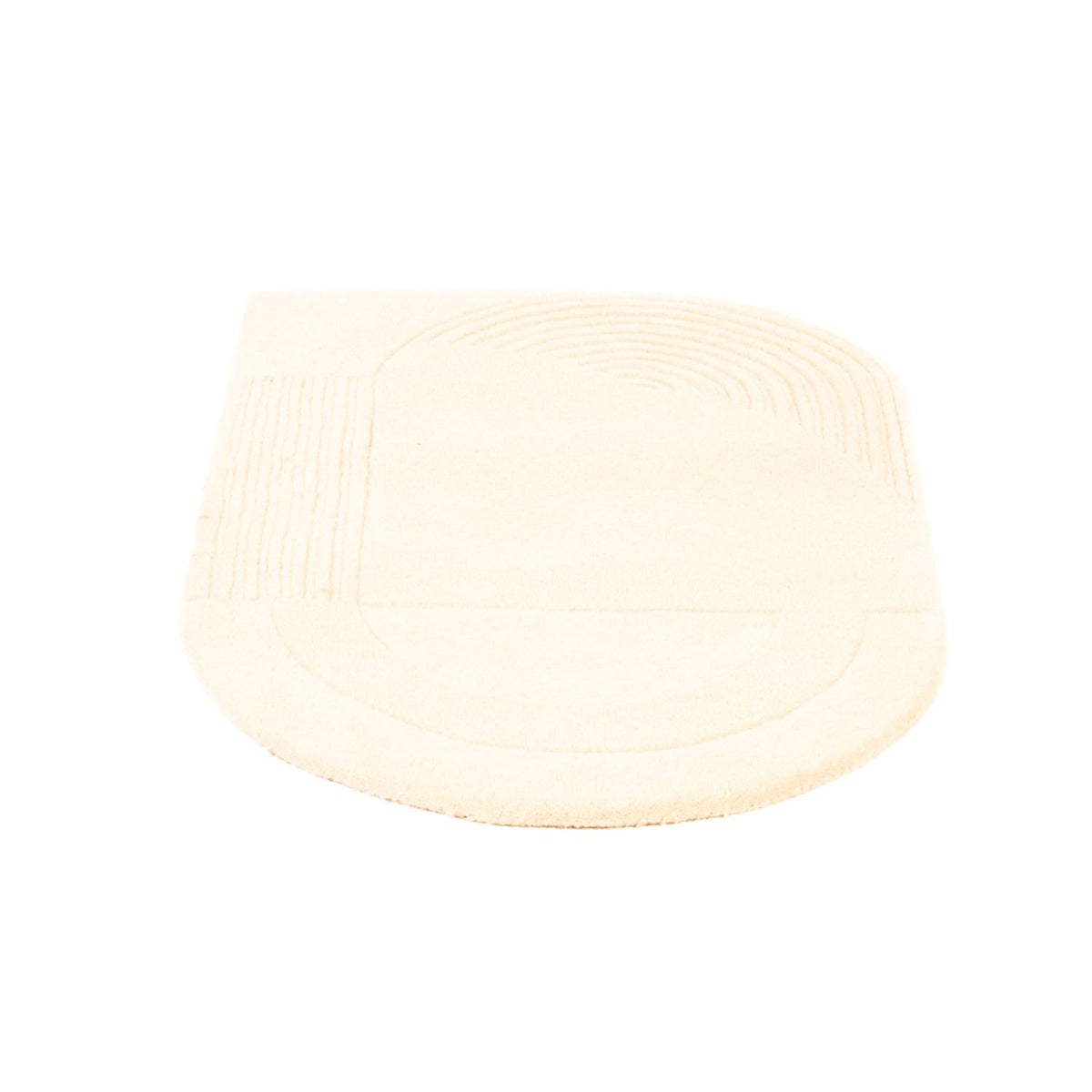 Alfombra de lana - 92 x 60 cm - beige