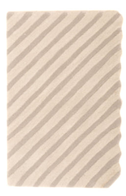 Alfombra de lana - 91 x 61 cm - beige