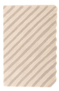 Alfombra de lana - 91 x 61 cm - beige