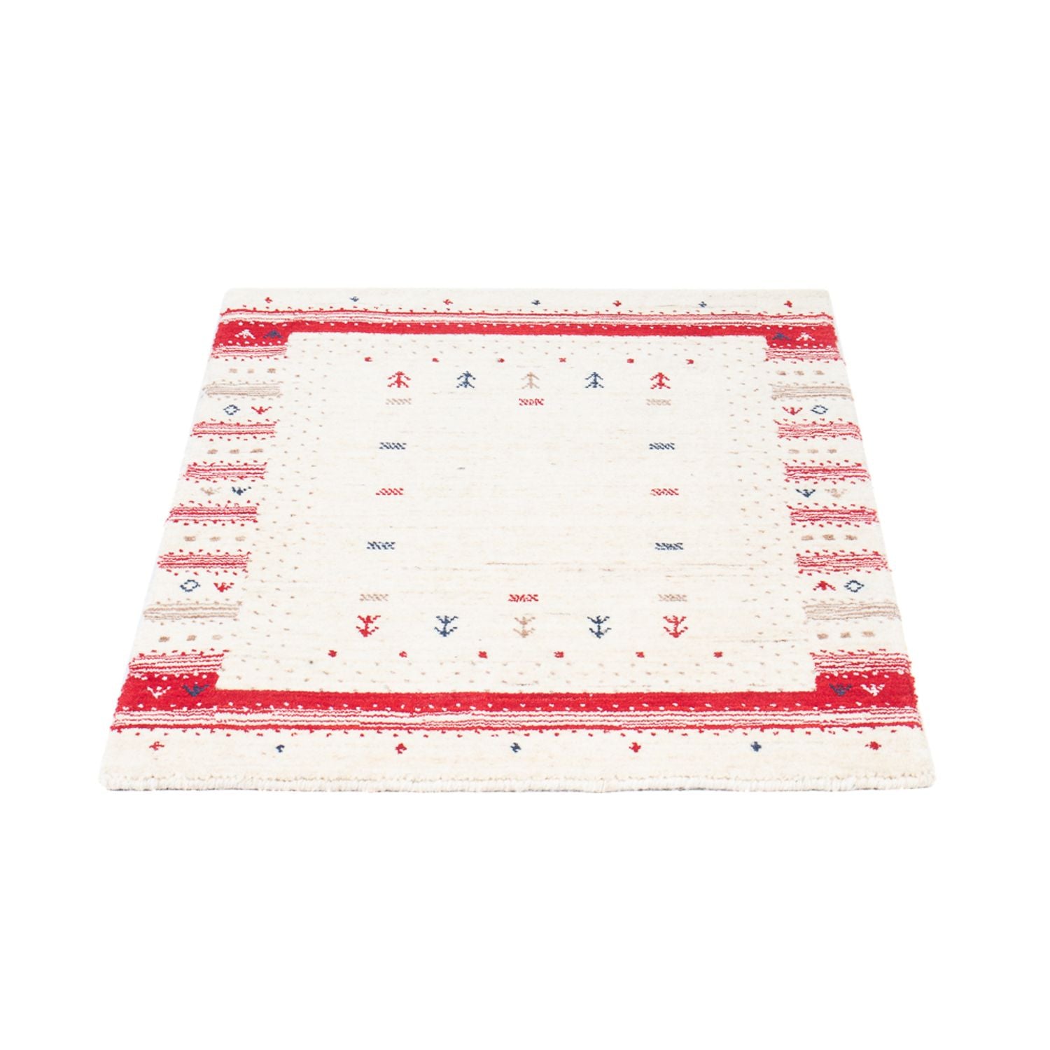 Alfombra Gabbeh - Loribaft Indus - 90 x 60 cm - multicolor