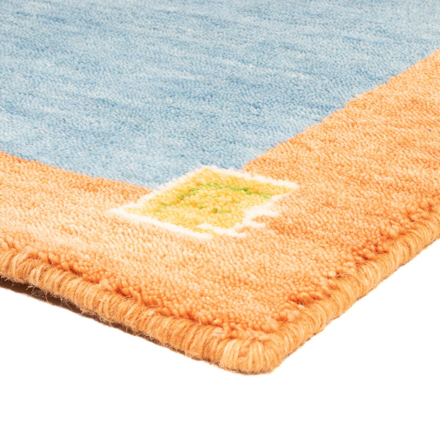 Alfombra Gabbeh - Indus - 140 x 70 cm - azul claro