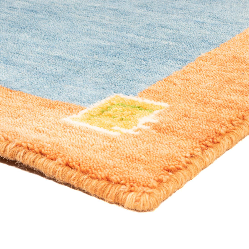 Alfombra Gabbeh - Indus - 140 x 70 cm - azul claro