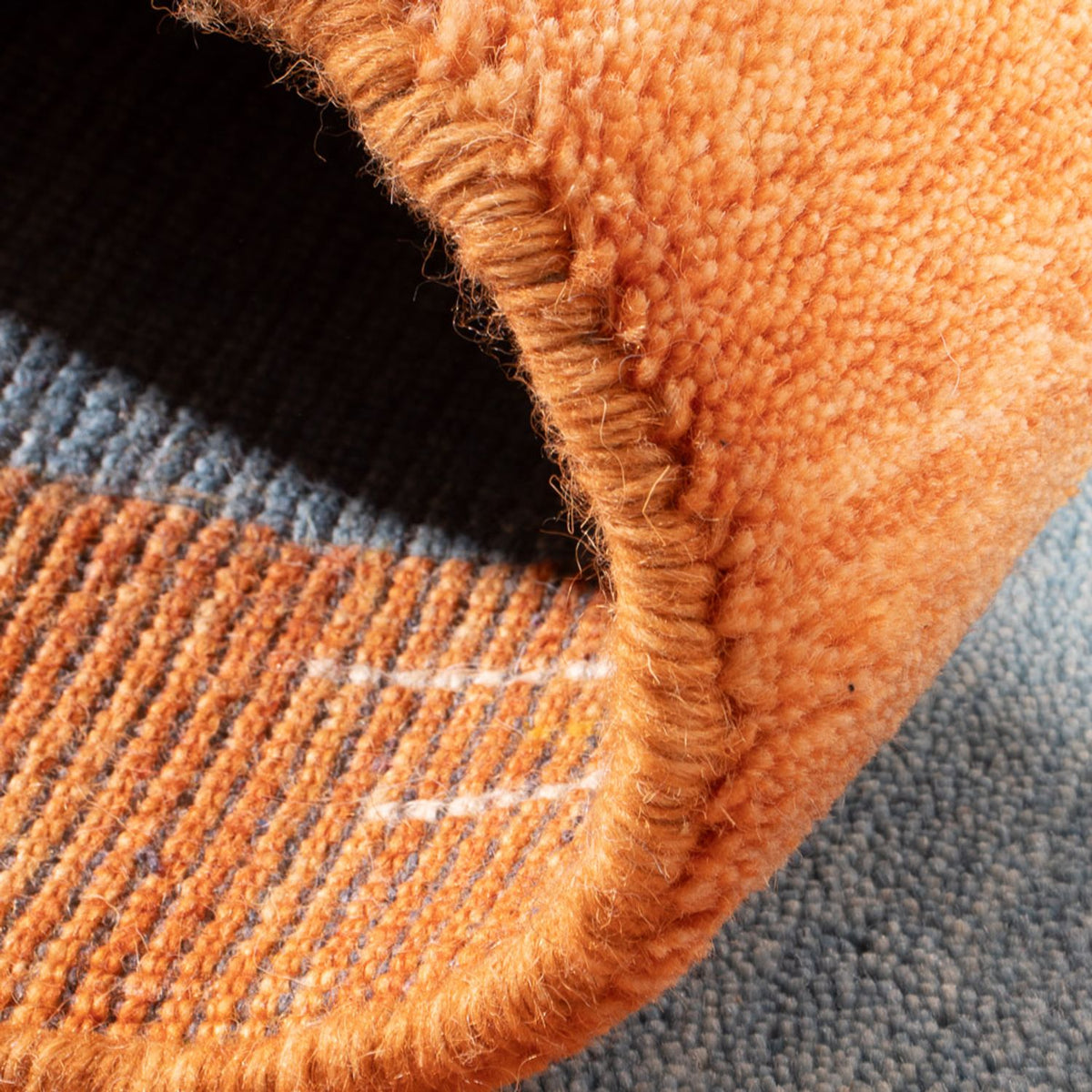 Alfombra Gabbeh - Indus - 140 x 70 cm - azul claro