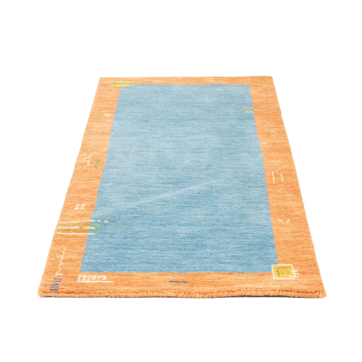 Alfombra Gabbeh - Indus - 140 x 70 cm - azul claro