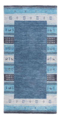 Alfombra Gabbeh - Indus - 140 x 70 cm - azul