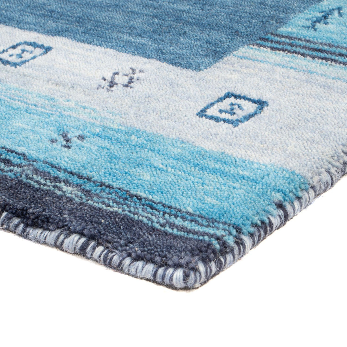 Alfombra Gabbeh - Indus - 140 x 70 cm - azul