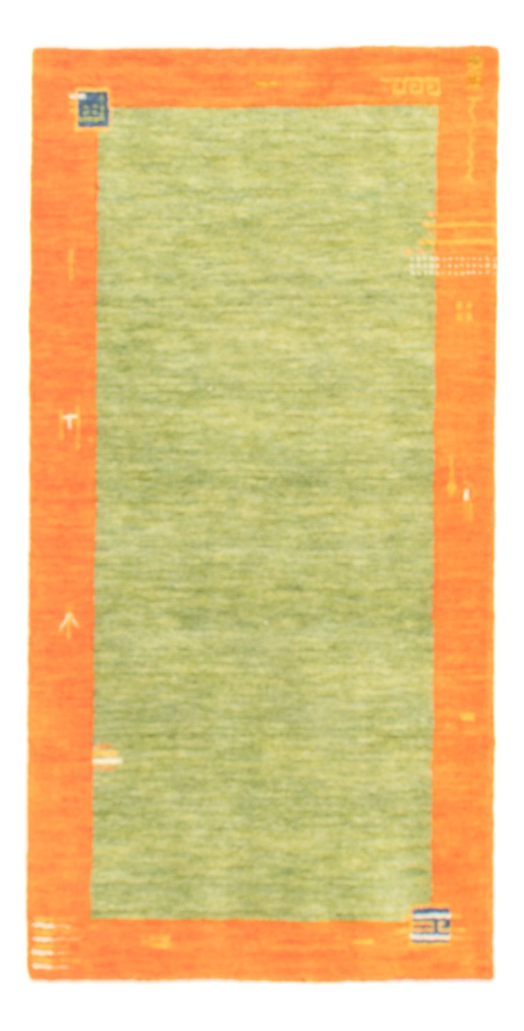 Alfombra Gabbeh - Indus - 140 x 70 cm - verde claro