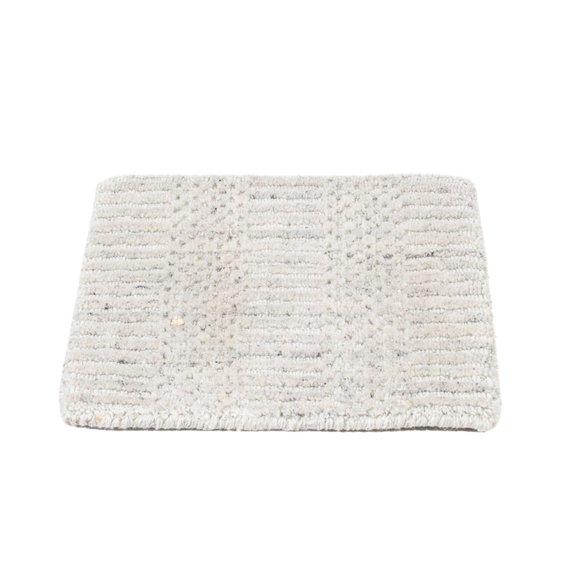 Alfombra de lana cuadrado  - 30 x 30 cm - gris claro