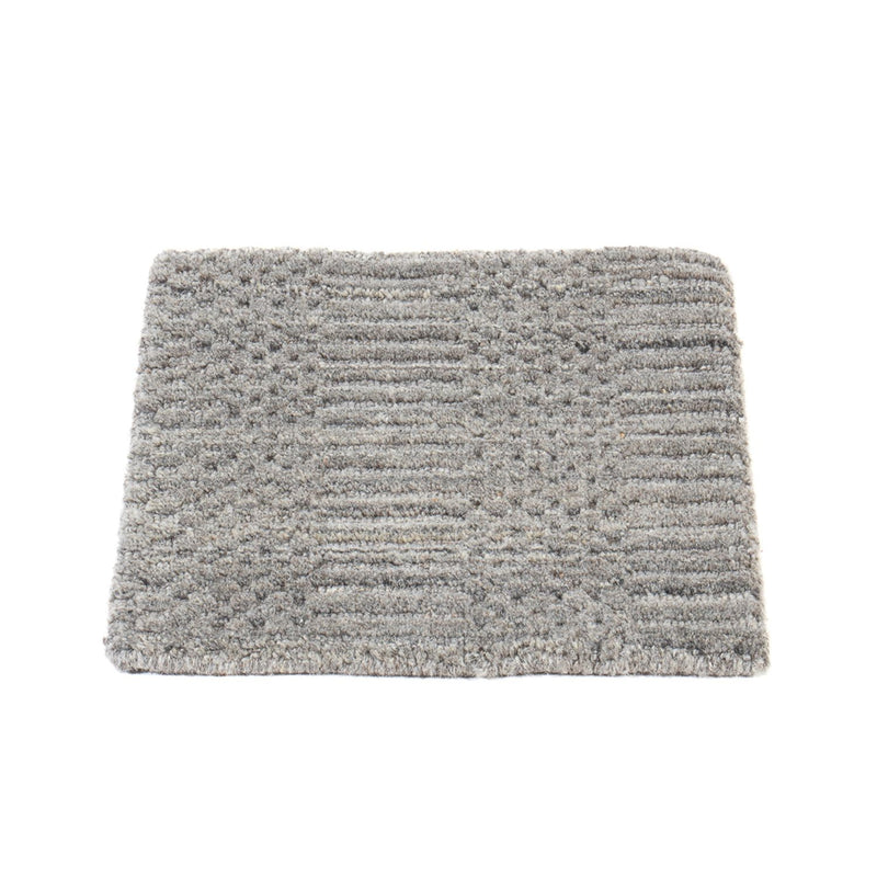 Alfombra de lana cuadrado  - 30 x 30 cm - gris