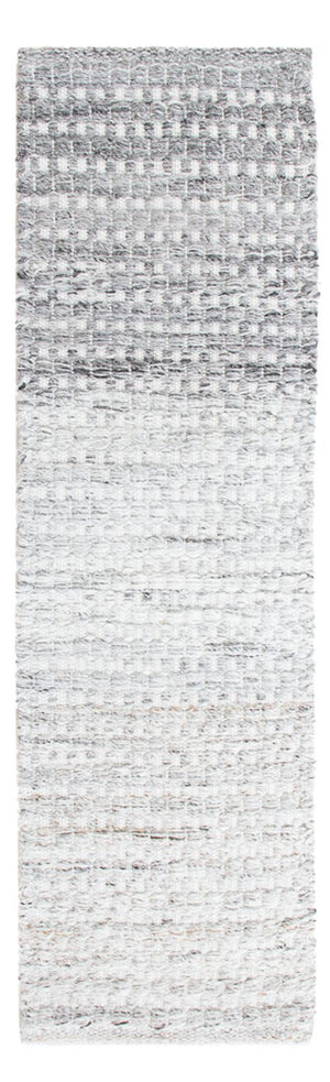 Alfombra de pasillo Alfombra de lana - 104 x 33 cm - gris claro