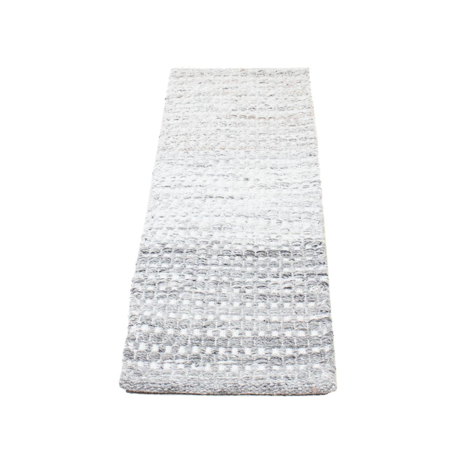 Alfombra de pasillo Alfombra de lana - 104 x 33 cm - gris claro