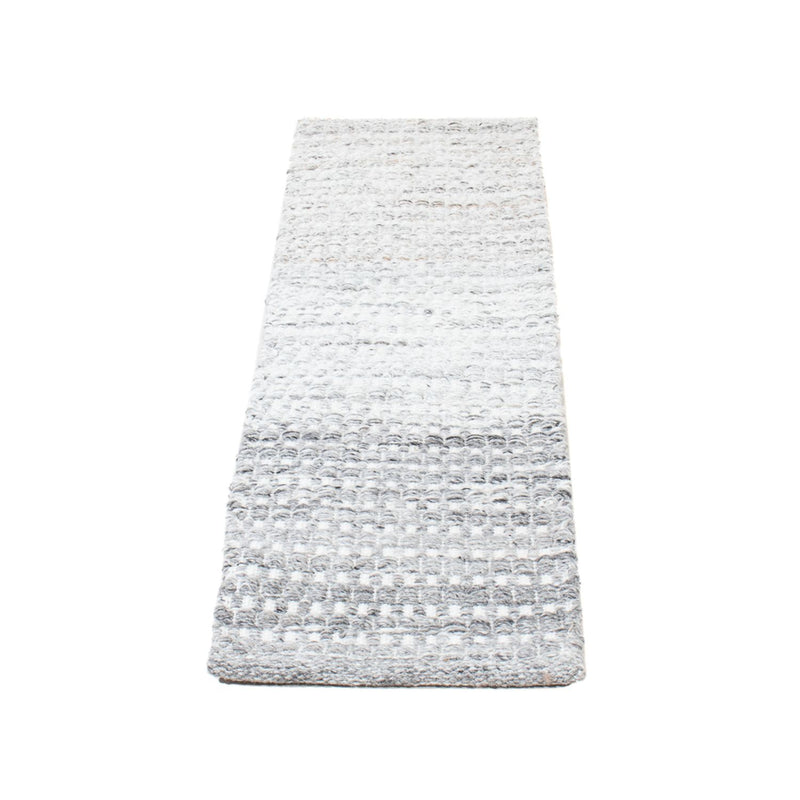 Alfombra de pasillo Alfombra de lana - 104 x 33 cm - gris claro