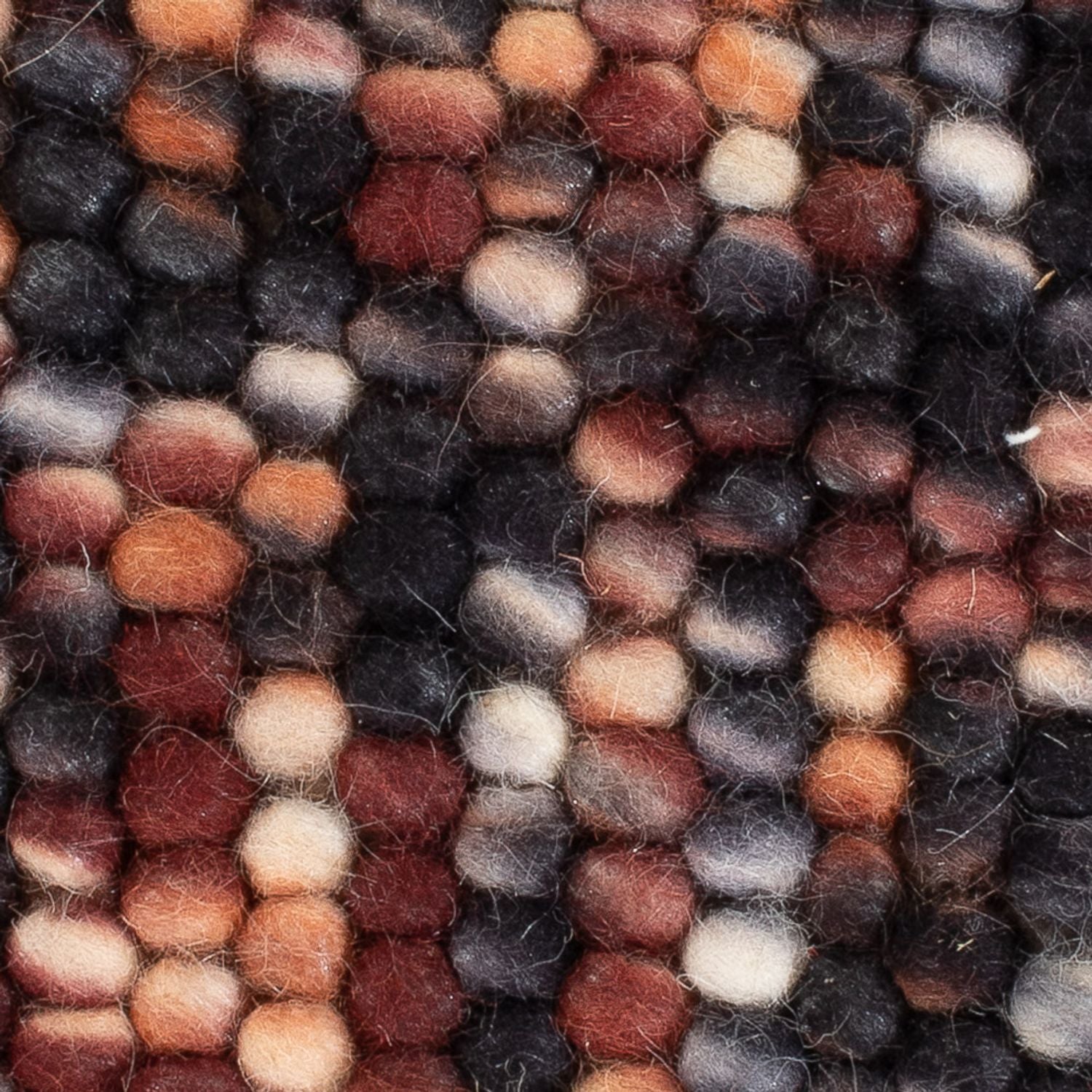 Alfombra de lana cuadrado  - 32 x 32 cm - multicolor
