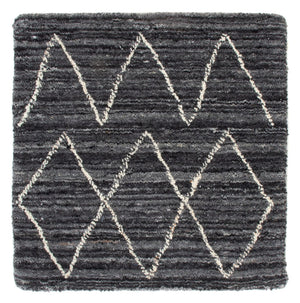 Alfombra de lana cuadrado  - 42 x 42 cm - antracita