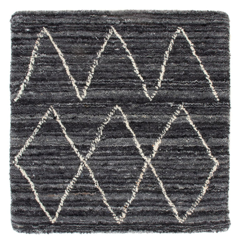 Alfombra de lana cuadrado  - 42 x 42 cm - antracita