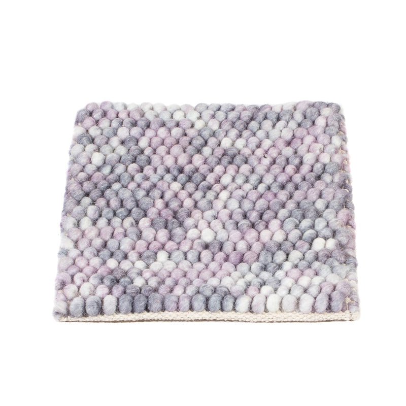 Alfombra de lana cuadrado  - 32 x 32 cm - multicolor
