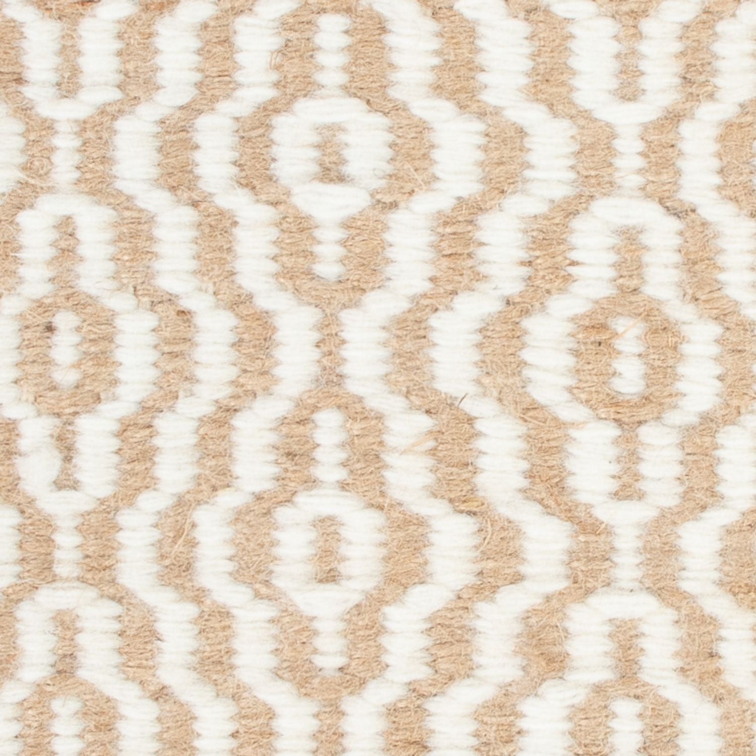 Alfombra de lana cuadrado  - 35 x 32 cm - beige