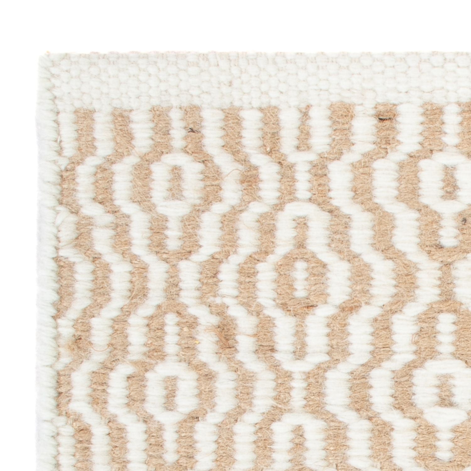 Alfombra de lana cuadrado  - 35 x 32 cm - beige
