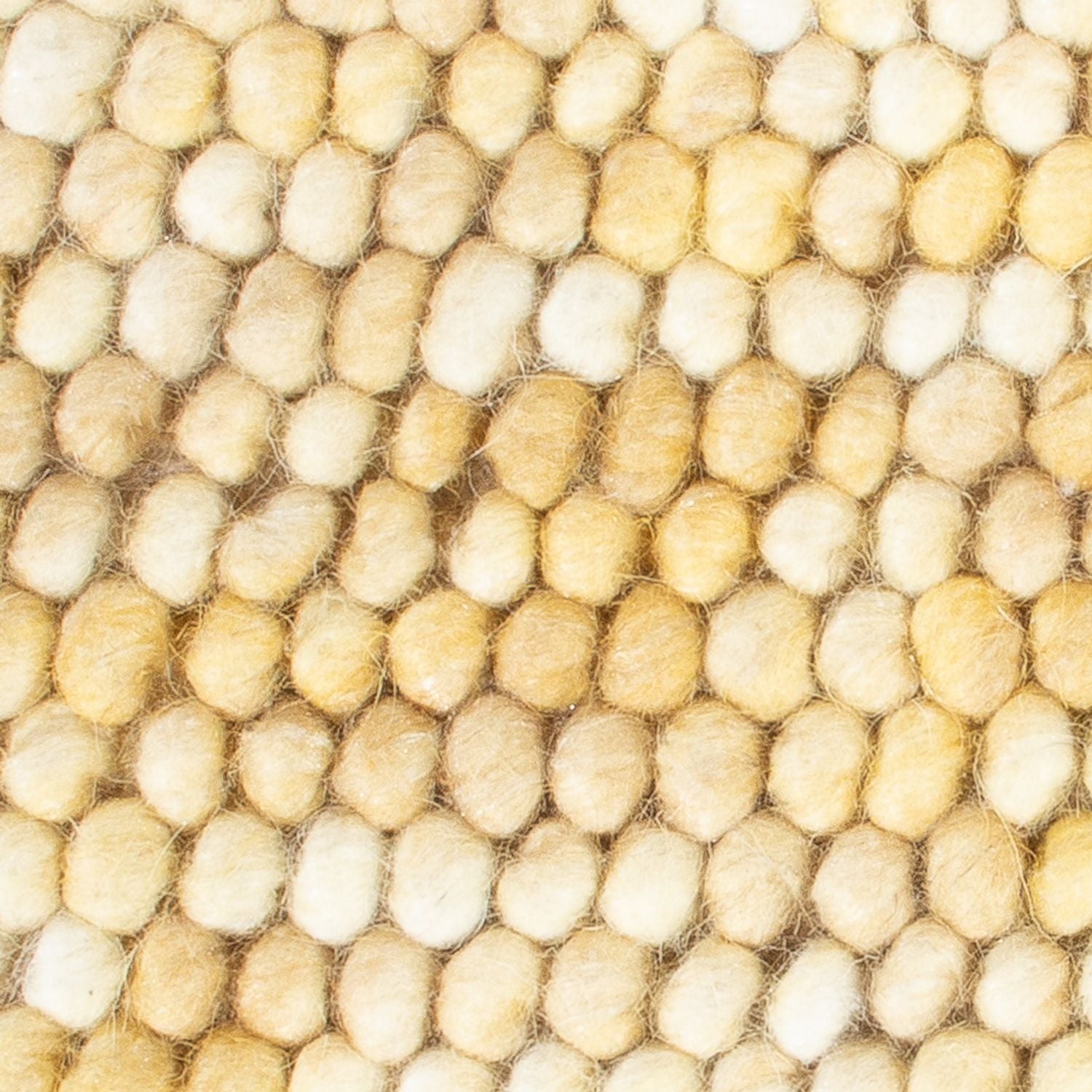 Alfombra de lana cuadrado  - 32 x 32 cm - beige claro