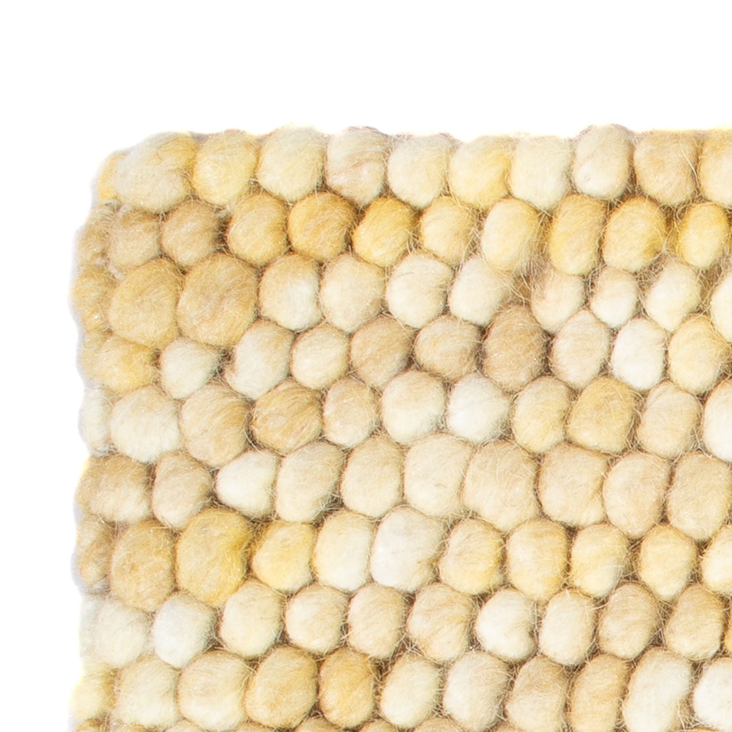 Alfombra de lana cuadrado  - 32 x 32 cm - beige claro