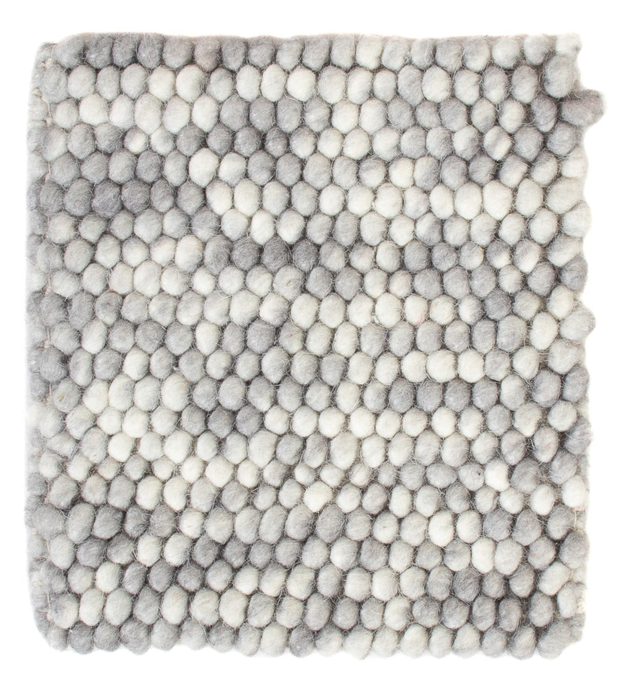 Alfombra de lana cuadrado  - 32 x 32 cm - gris claro