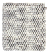 Alfombra de lana cuadrado  - 32 x 32 cm - gris claro