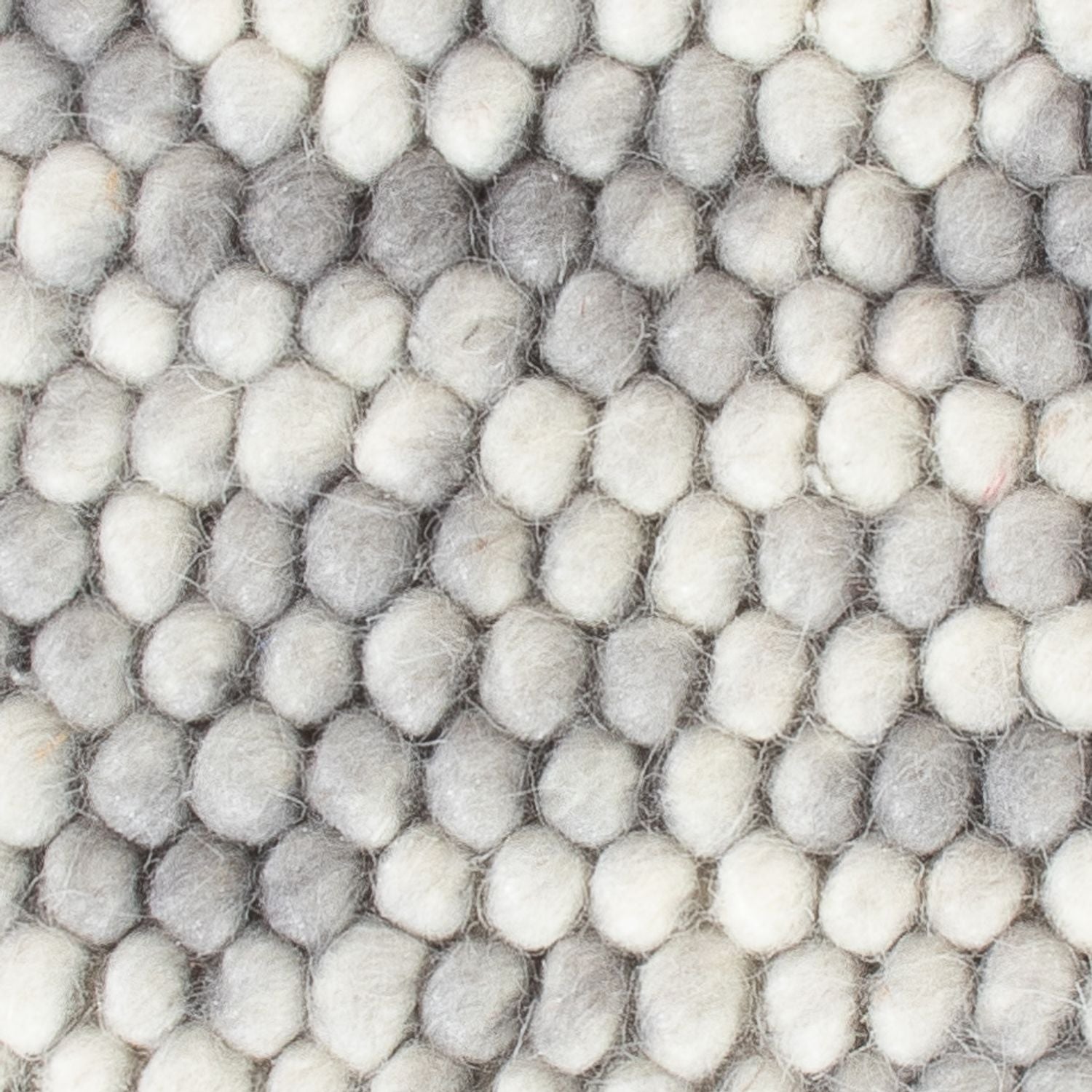 Alfombra de lana cuadrado  - 32 x 32 cm - gris claro