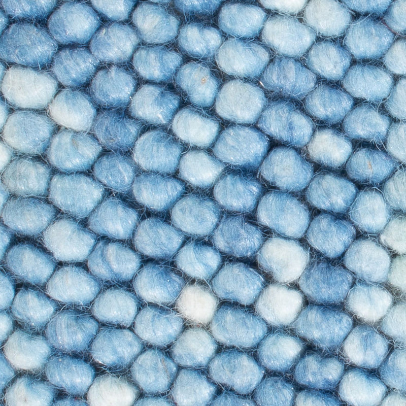 Alfombra de lana cuadrado  - 25 x 25 cm - azul claro