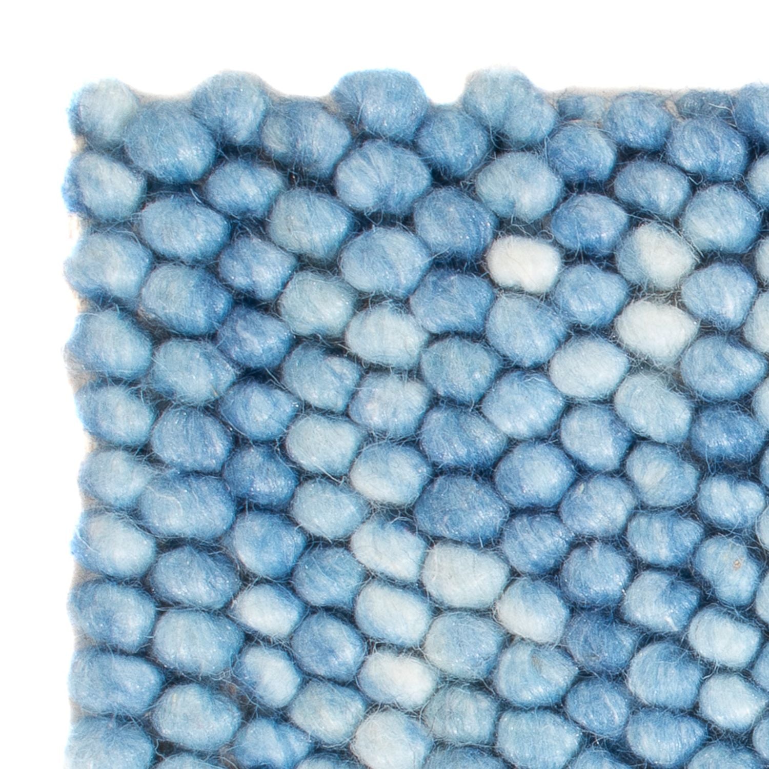 Alfombra de lana cuadrado  - 25 x 25 cm - azul claro