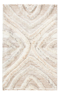 Alfombra de lana - 90 x 60 cm - beige