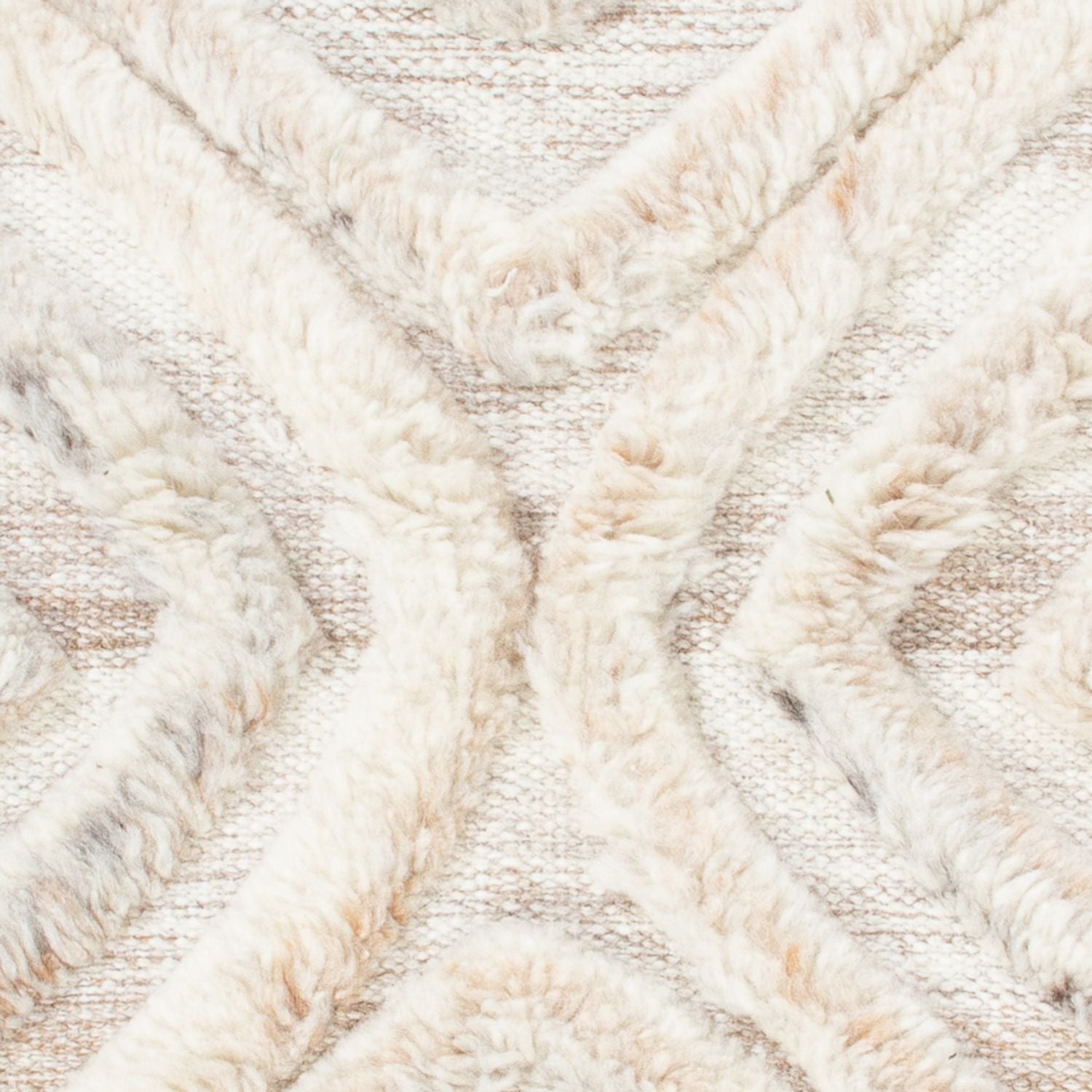 Alfombra de lana - 90 x 60 cm - beige