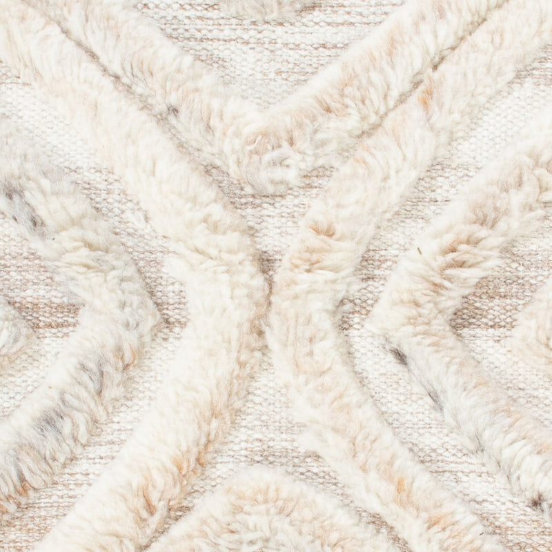 Alfombra de lana - 90 x 60 cm - beige