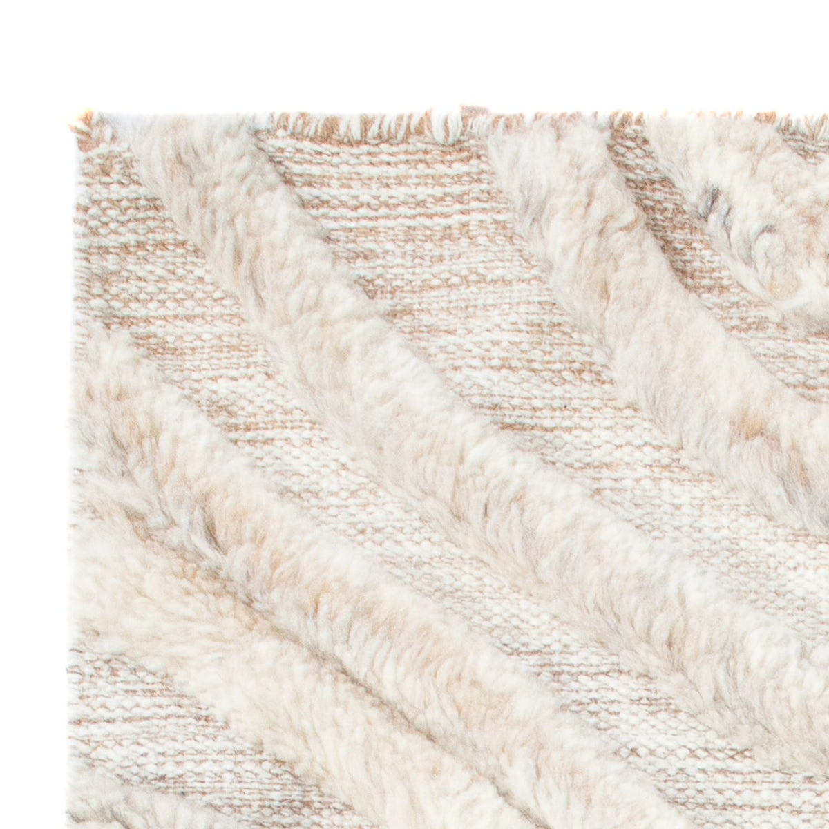 Alfombra de lana - 90 x 60 cm - beige